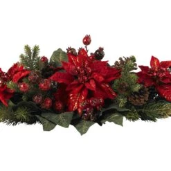 36 In. Artificial Poinsettia Centerpiece Berry 15 36 In. Artificial Poinsettia Centerpiece Berry -Holiday Glow Store nearly natural artificial christmas plants 4917 4f 1000