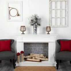 28 In. Unlit Frosted Greenery And Pinecone With Plaid Bow Artificial Christmas Arrangement In Decorative Tin -Holiday Glow Store nearly natural artificial christmas plants a1848 31 1000