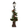 5 Ft. Pre-lit Indoor/Outdoor Artificial Christmas Decorated Lamp Post With Greenery, Ornaments, 50 LED Lights For Porch 1 5 Ft. Pre-lit Indoor/Outdoor Artificial Christmas Decorated Lamp Post With Greenery, Ornaments, 50 LED Lights For Porch -Holiday Glow Store nearly natural artificial christmas plants d1031 64 1000