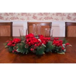 30 In. Holiday Hydrangea Candelabrum -Holiday Glow Store nearly natural christmas candles 4659 4f 1000
