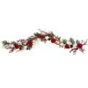 6 Ft. Hydrangea Garland With White Roses 2 6 Ft. Hydrangea Garland With White Roses -Holiday Glow Store nearly natural christmas garland 4900 64 1000