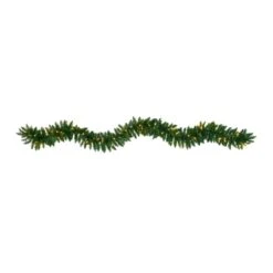 9 Ft. Battery Operated Pre-lit Artificial Christmas Pine Garland With 50 Warm White LED Lights