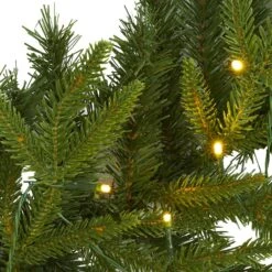 6 Ft. Battery Operated Pre-lit Green Pine Artificial Christmas Garland With 35 Clear LED Lights -Holiday Glow Store nearly natural christmas garland w1109 4f 1000