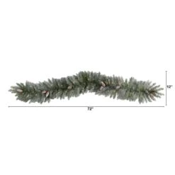 6 Ft. Pre-lit LED Frosted Artificial Christmas Garland With Pinecones And 50 Warm White LED Lights -Holiday Glow Store nearly natural christmas garland w1295 c3 1000