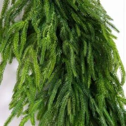 8ft. Artificial Real Touch Norfolk Island Pine Garland With Natural Look -Holiday Glow Store nearly natural christmas garland w1395 1f 1000