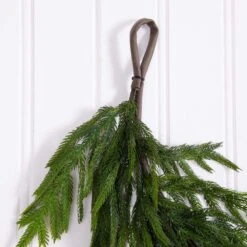 8ft. Artificial Real Touch Norfolk Island Pine Garland With Natural Look -Holiday Glow Store nearly natural christmas garland w1395 44 1000