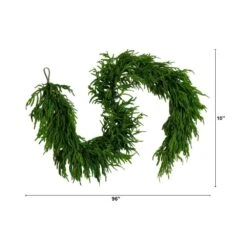 8ft. Artificial Real Touch Norfolk Island Pine Garland With Natural Look -Holiday Glow Store nearly natural christmas garland w1395 c3 1000