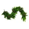 6 Ft. Artificial Mixed Pine And Norfolk Garland With Pinecones -Holiday Glow Store nearly natural christmas garland w1399 64 1000