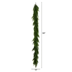 10 Ft. Artificial Real Touch Norfolk Island Pine Garland With Natural Look -Holiday Glow Store nearly natural christmas garland w1402 c3 1000
