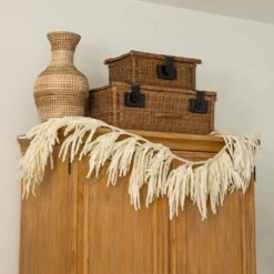 5 Ft. Artificial Real Touch White Norfolk Island Pine Garland With Natural Look -Holiday Glow Store nearly natural christmas garland w1404 31 1000