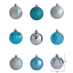 Holiday Glow Store -Holiday Glow Store nearly natural christmas ornament sets d1002 bl c3 1000