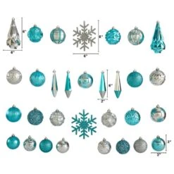 Holiday Glow Store -Holiday Glow Store nearly natural christmas ornament sets d1003 bl c3 1000