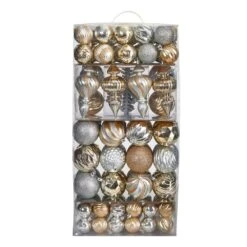 Holiday Deluxe 3.5 In. Multicolor Shatterproof Assorted Ornaments (81-Pack) -Holiday Glow Store nearly natural christmas ornament sets d1036 1f 1000