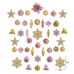Holiday Deluxe 4.5 In. Multicolor Shatterproof Assorted Ornaments (70-Pack) 9 Holiday Deluxe 4.5 In. Multicolor Shatterproof Assorted Ornaments (70-Pack) -Holiday Glow Store nearly natural christmas ornament sets d1044 c3 1000