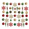 Holiday Deluxe 4.5 In. Multicolor Shatterproof Assorted Ornaments (50-Pack) -Holiday Glow Store nearly natural christmas ornament sets d1047 64 1000