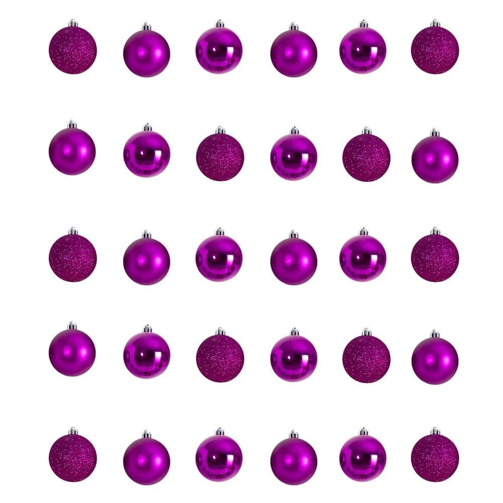 2.5 In. Shatterproff Holiday Christmas Ornament Set With Re-Useable Storage Container (30-Pack) 3 2.5 In. Shatterproff Holiday Christmas Ornament Set With Re-Useable Storage Container (30-Pack)