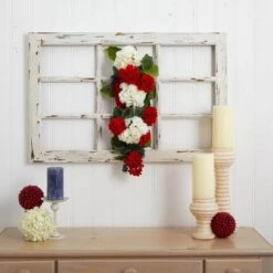 26in. Unlit Artificial Holiday Swag With Geranium And Blue Berry -Holiday Glow Store nearly natural christmas swag 4325 31 1000