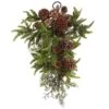 26in. Pine And Pine Cone Teardrop 2 26in. Pine And Pine Cone Teardrop -Holiday Glow Store nearly natural christmas swag 4944 64 1000