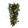 26 In. Unlit Artificial Holiday Christmas Greenery Ornament Artificial Swag -Holiday Glow Store nearly natural christmas swag w1265 64 1000