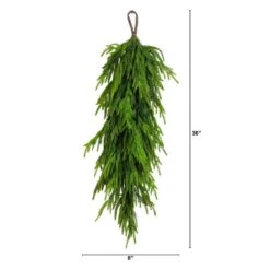 3 Ft. Artificial Real Touch Norfolk Island Pine Teardrop With Natural Look -Holiday Glow Store nearly natural christmas swag w1400 c3 1000