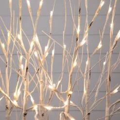 2 Ft. Pre-Lit Artificial White Birch Centerpiece With 84-LED Lights -Holiday Glow Store nearly natural christmas tabletop trees t5353 76 1000