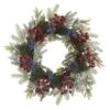 24 In. Pine And Cedar Artificial Wreath With Berries 2 24 In. Pine And Cedar Artificial Wreath With Berries -Holiday Glow Store nearly natural christmas wreaths 4610 64 1000