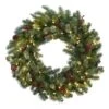 30 In. Lighted Pine Artificial Wreath With Berries And Pine Cones 1 30 In. Lighted Pine Artificial Wreath With Berries And Pine Cones -Holiday Glow Store nearly natural christmas wreaths 4860 64 1000