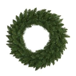 24 In. Pre-Lit Green Pine Artificial Christmas Wreath With 35 Clear LED Lights 12 24 In. Pre-Lit Green Pine Artificial Christmas Wreath With 35 Clear LED Lights -Holiday Glow Store nearly natural christmas wreaths w1110 4f 1000
