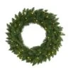 24 In. Pre-Lit Green Pine Artificial Christmas Wreath With 35 Clear LED Lights -Holiday Glow Store nearly natural christmas wreaths w1110 64 1000