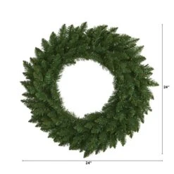 24 In. Pre-Lit Green Pine Artificial Christmas Wreath With 35 Clear LED Lights 11 24 In. Pre-Lit Green Pine Artificial Christmas Wreath With 35 Clear LED Lights -Holiday Glow Store nearly natural christmas wreaths w1110 c3 1000