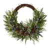 30 In. Unlit Pine And Pinecone Artificial Christmas Wreath On Twig Ring -Holiday Glow Store nearly natural christmas wreaths w1262 64 1000