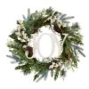 24 In. Unlit Christmas Joy Greenery Holiday Artificial Wreath -Holiday Glow Store nearly natural christmas wreaths w1263 64 1000