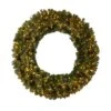 60 In. Prelit LED Flocked Artificial Christmas Wreath With Pinecones, 300 Clear LED Lights -Holiday Glow Store nearly natural christmas wreaths w1284 64 1000