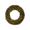 60 In. Prelit LED Large Flocked Artificial Christmas Wreath With Pinecones, Berries, 400 Clear LED Lights