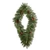 36 In. Prelit LED Geometric Diamond Artificial Christmas Wreath With Pinecones And 50 Warm White LED Lights -Holiday Glow Store nearly natural christmas wreaths w1292 64 1000