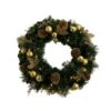 24 In. Pre-Lit Artificial Golden Frosted Christmas Wreath With 50-Warm White LED Lights Pinecones, Berries And Ornaments 1 24 In. Pre-Lit Artificial Golden Frosted Christmas Wreath With 50-Warm White LED Lights Pinecones, Berries And Ornaments -Holiday Glow Store nearly natural christmas wreaths w1397 64 1000