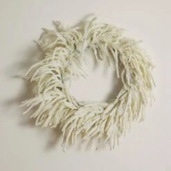 24 In. Artificial Real Touch White Norfolk Island Pine Wreath With Natural Look 13 24 In. Artificial Real Touch White Norfolk Island Pine Wreath With Natural Look -Holiday Glow Store nearly natural christmas wreaths w1403 44 1000