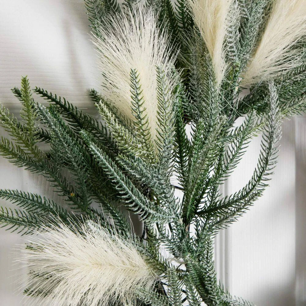 24 In. Artificial Balsam Fir Pine And Pampas Wreath With 50-Color Changing LED Lights 12 24 In. Artificial Balsam Fir Pine And Pampas Wreath With 50-Color Changing LED Lights - Image 10