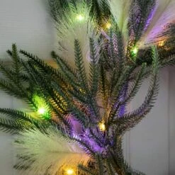 24 In. Artificial Balsam Fir Pine And Pampas Wreath With 50-Color Changing LED Lights 23 24 In. Artificial Balsam Fir Pine And Pampas Wreath With 50-Color Changing LED Lights -Holiday Glow Store nearly natural christmas wreaths w1405 66 1000