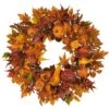 28in. Artificial Harvest Wreath -Holiday Glow Store nearly natural fall wreaths 4648 64 1000