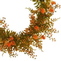 21 In. Autumn Fern Artificial Wreath -Holiday Glow Store nearly natural fall wreaths w1127 1f 1000
