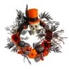 30 In. Orange Spider And Skull With Top Hat Halloween Wreath -Holiday Glow Store nearly natural halloween wreaths w1197 64 1000