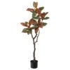 4 Ft. Brown Fall Magnolia Artificial Tree -Holiday Glow Store nearly natural indoor fall decorations t2788 64 1000