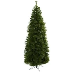 7.5 Ft. Cashmere Slim Artificial Christmas Tree With Clear Lights -Holiday Glow Store nearly natural pre lit christmas trees 5378 4f 1000