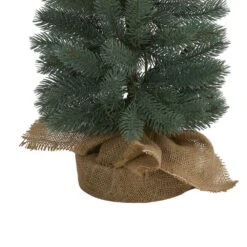 4 Ft. Green Pre-lit Pine Artificial Christmas Tree With 70 Warm White Lights Set In A Burlap Base -Holiday Glow Store nearly natural pre lit christmas trees t1426 1f 1000