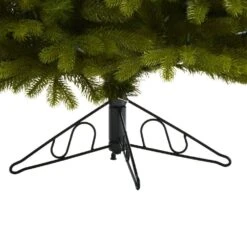 6 Ft. Pre-lit Cambridge Spruce Flat Back Artificial Christmas Tree With 350 Warm White Multifunction LED Lights -Holiday Glow Store nearly natural pre lit christmas trees t1438 44 1000