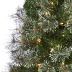 5 Ft. Pre-lit Cashmere Slim Artificial Christmas Tree With 250 Warm White Lights -Holiday Glow Store nearly natural pre lit christmas trees t1444 4f 1000