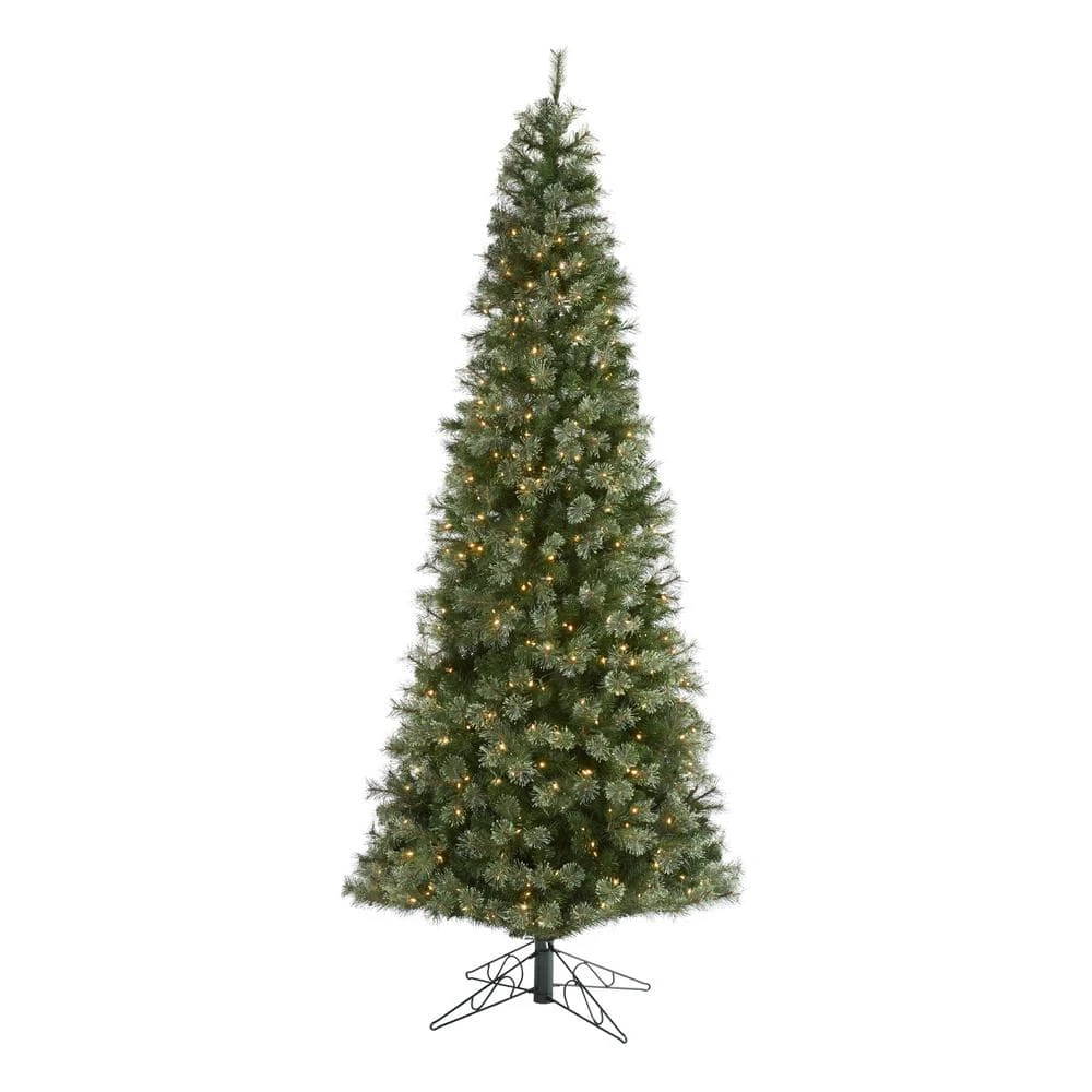 10 Ft. Pre-lit Cashmere Slim Artificial Christmas Tree With 750 Warm White Lights 3 10 Ft. Pre-lit Cashmere Slim Artificial Christmas Tree With 750 Warm White Lights