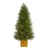 6 Ft. Pre-lit Manchester Fir Artificial Christmas Tree In Planter With 350 Clear Warm Multifunction LED Lights -Holiday Glow Store nearly natural pre lit christmas trees t1474 64 1000