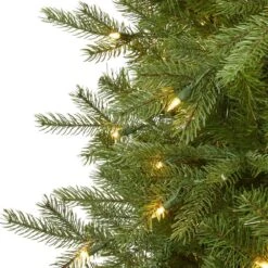 7 Ft. Pre-Lit Vienna Fir Artificial Christmas Tree With 450 Warm White Lights -Holiday Glow Store nearly natural pre lit christmas trees t1486 4f 1000